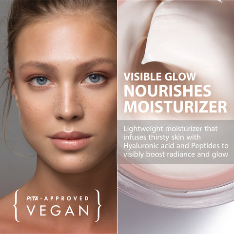 Best natural and vegan anti-ageing moisturizer with 2% Hyaluronic acid, potent Peptides, Rose oil, and Vitamin E complex. Vegan and fully natural skin plumping face cream for skin firming and best anti-wrinkle results