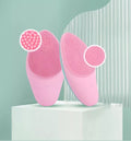 Food grade silicone cleansing brush with red & yellow LED light functions